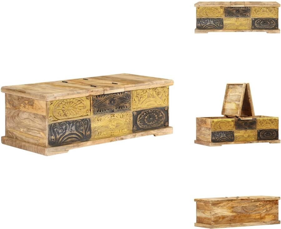 VidaXL Salontafel Salontafels Banktafel Banktafels Salontafel 100x50x35 cm massief mangohout