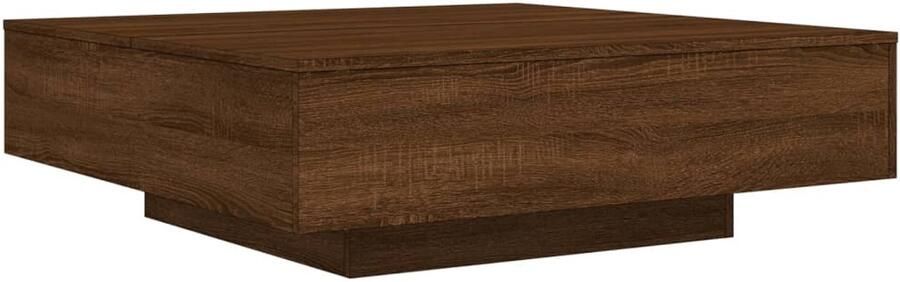 VidaXL Salontafel Salontafels Bijzettafel Banktafel Salontafel 100x100x31 cm bewerkt hout bruin eikenkleur