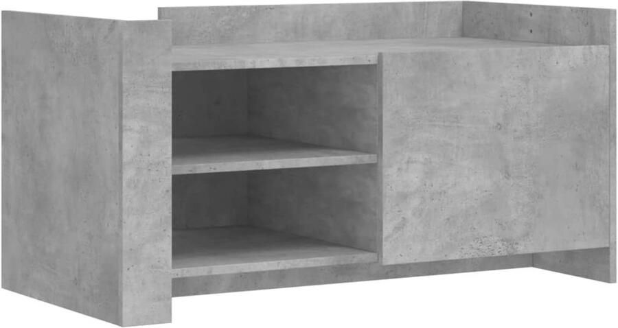 VidaXL Salontafel 100x50x50 cm bewerkt hout betongrijs Salontafel Salontafels Bijzettafel Banktafel