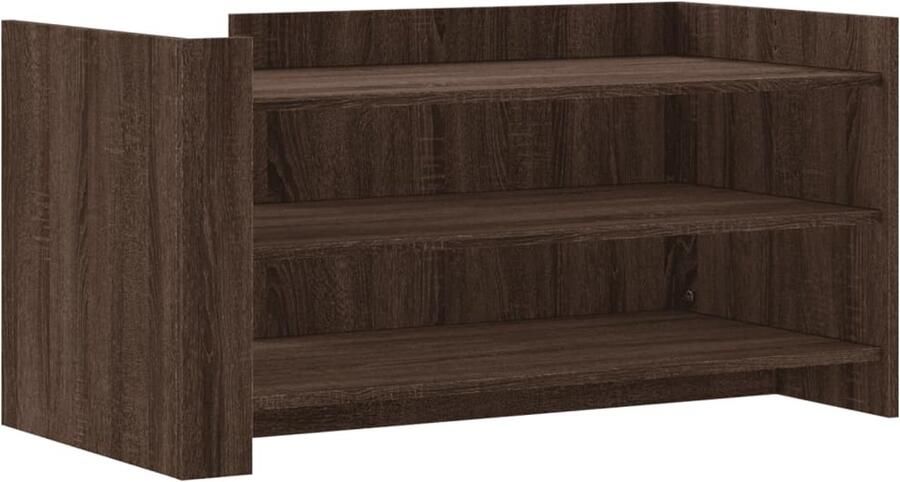 VidaXL Salontafel 100x50x50 cm bewerkt hout bruin eikenkleurig Salontafel Salontafels Bijzettafel Banktafel