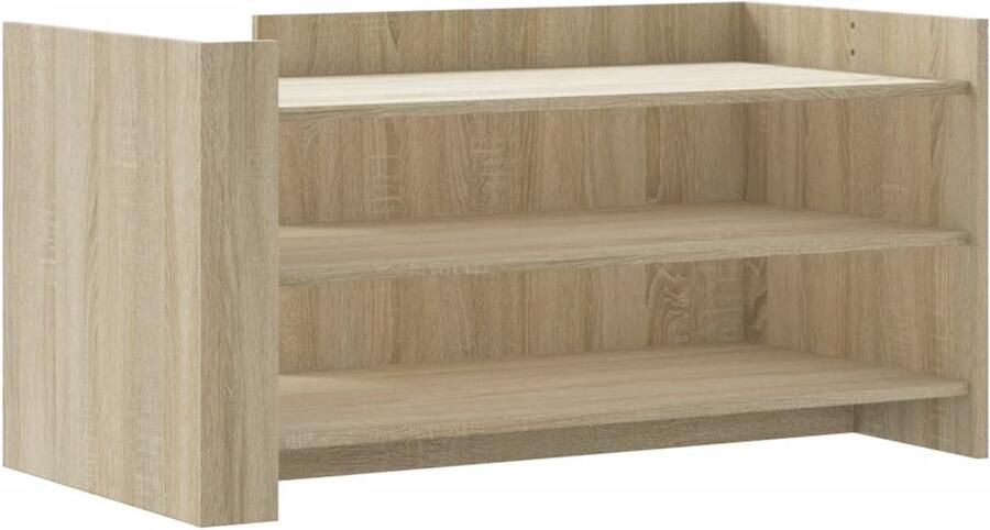 VidaXL Salontafel 100x50x50 cm bewerkt hout sonoma eikenkleurig Salontafel Salontafels Bijzettafel Banktafel