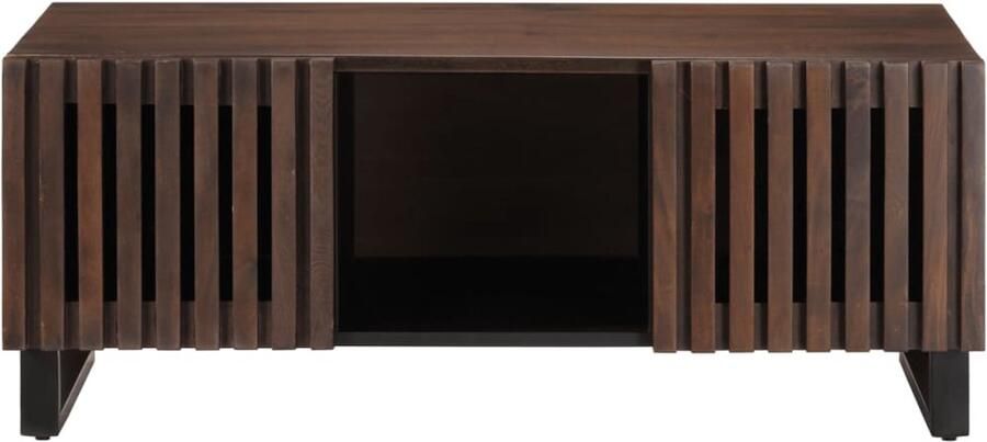 The Living Store Salontafel 100x55x40 cm massief mangohout bruin Salontafel Houten Salontafel Mangoholztafel Tv Tafeltje Bijzettafel