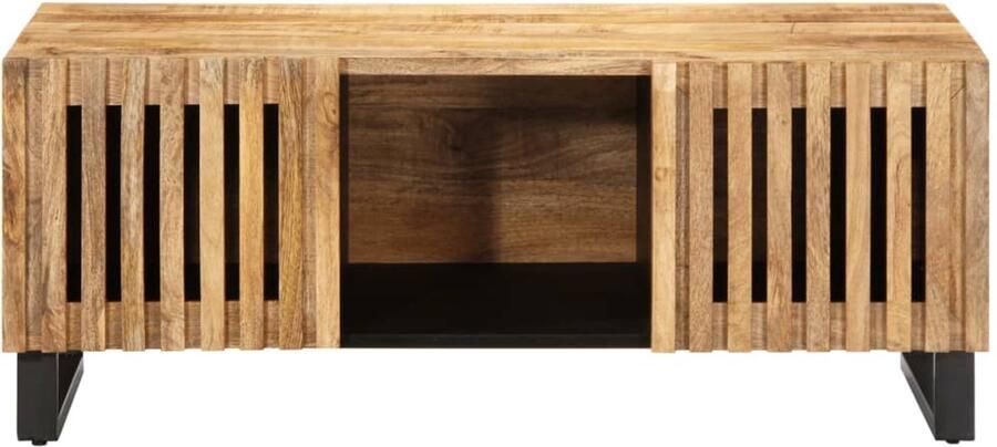 VidaXL Salontafel 100x55x40 cm massief ruw mangohout Salontafel Salontafels Bijzettafel Banktafel