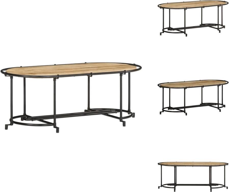 VidaXL Salontafel Salontafels Bijzettafel Banktafel Salontafel 110x55x40 cm massief ruw mangohout