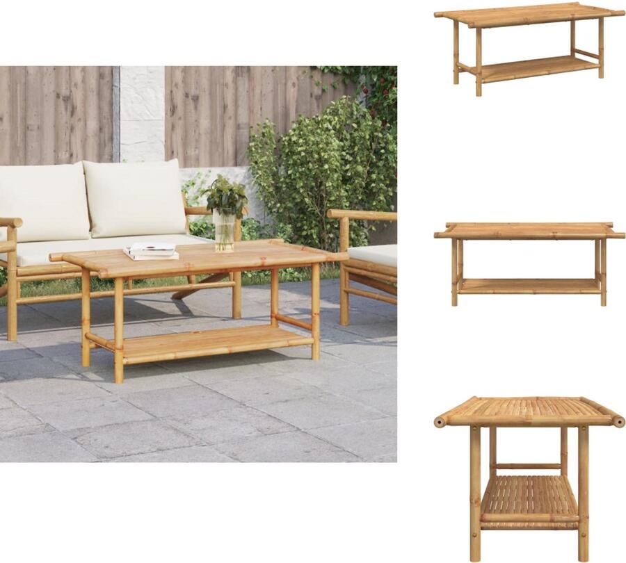 VidaXL Salontafel Salontafels Bijzettafel Banktafel Salontafel 110x55x45 cm bamboe