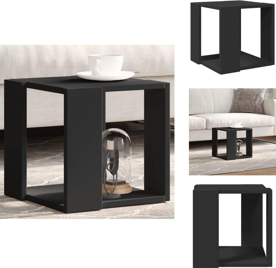 VidaXL Salontafel 32x32x30 cm bewerkt hout zwart