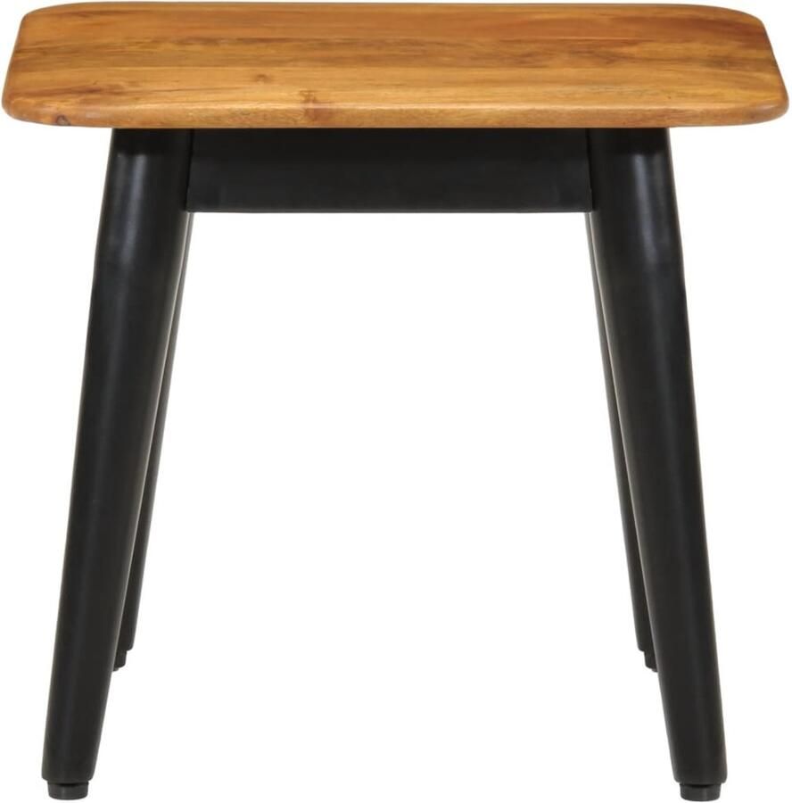 VidaXL Salontafel 45x45x40 cm massief mangohout en ijzer Salontafel Salontafels Bijzettafel Banktafel