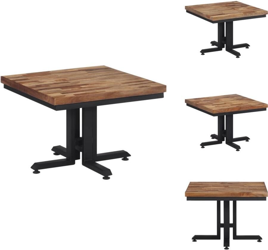 VidaXL Salontafel Salontafels Bijzettafel Banktafel Salontafel 55x55x40 cm massief gerecycled teakhout