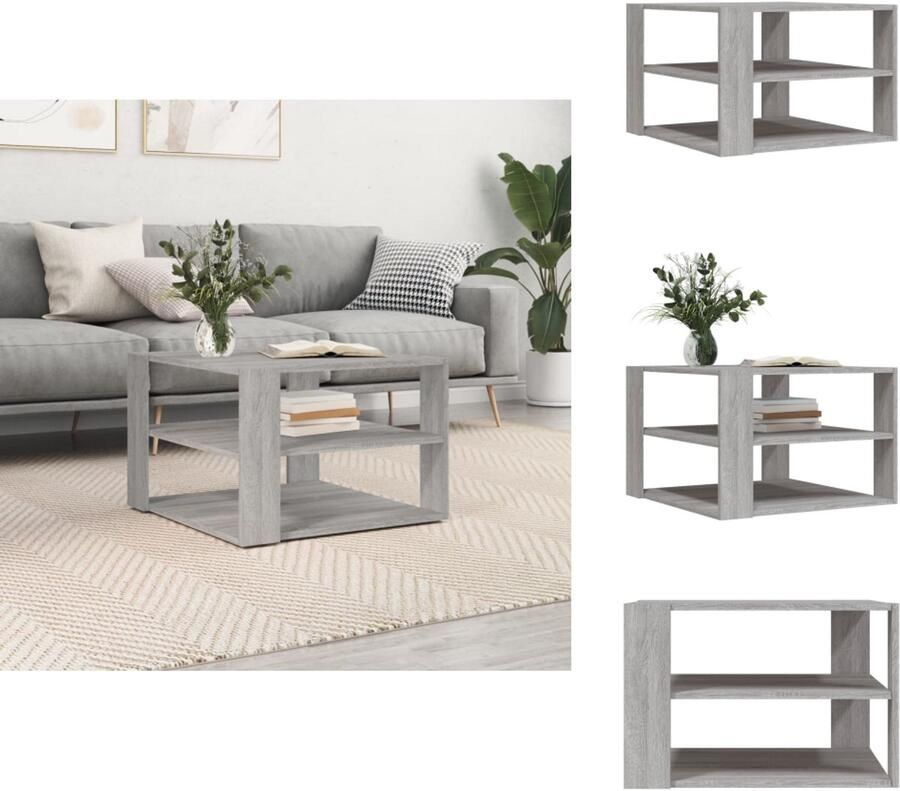 VidaXL -Salontafel-59 5x59 5x40-cm-bewerkt-hout-grijs-sonoma - Foto 4