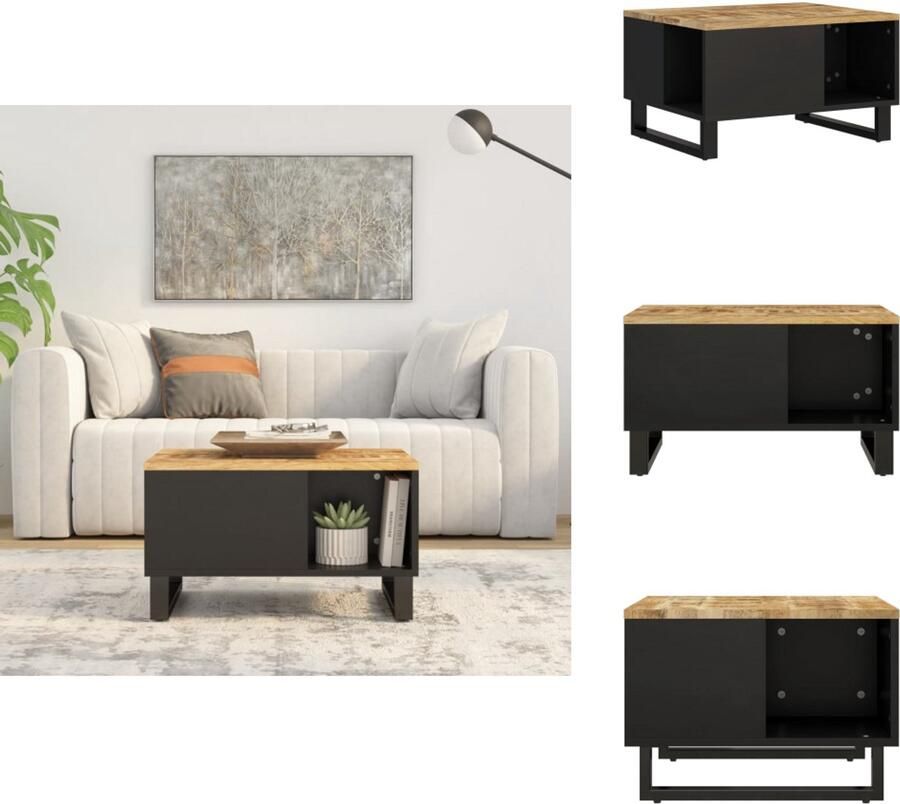 VidaXL -Salontafel-60x50x35-cm-massief-mangohout - Foto 2