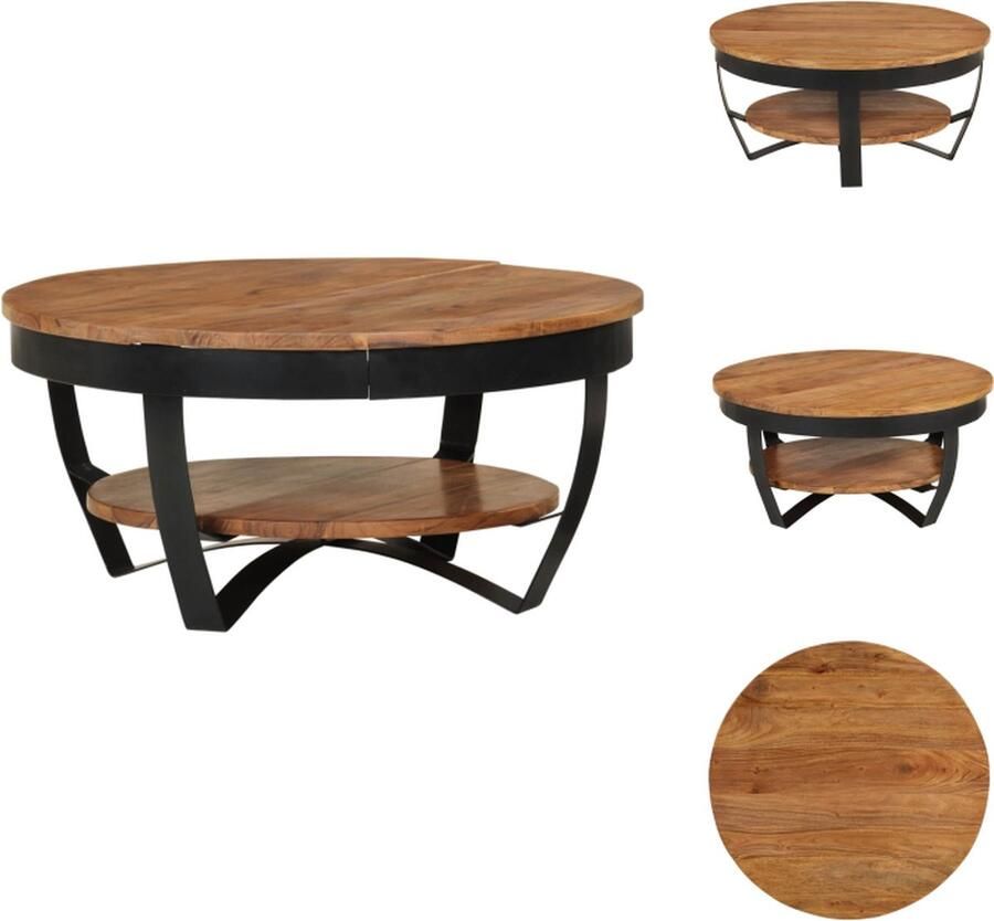VidaXL Salontafel Salontafels Bijzettafel Banktafel Salontafel 65x65x32 cm massief acaciahout