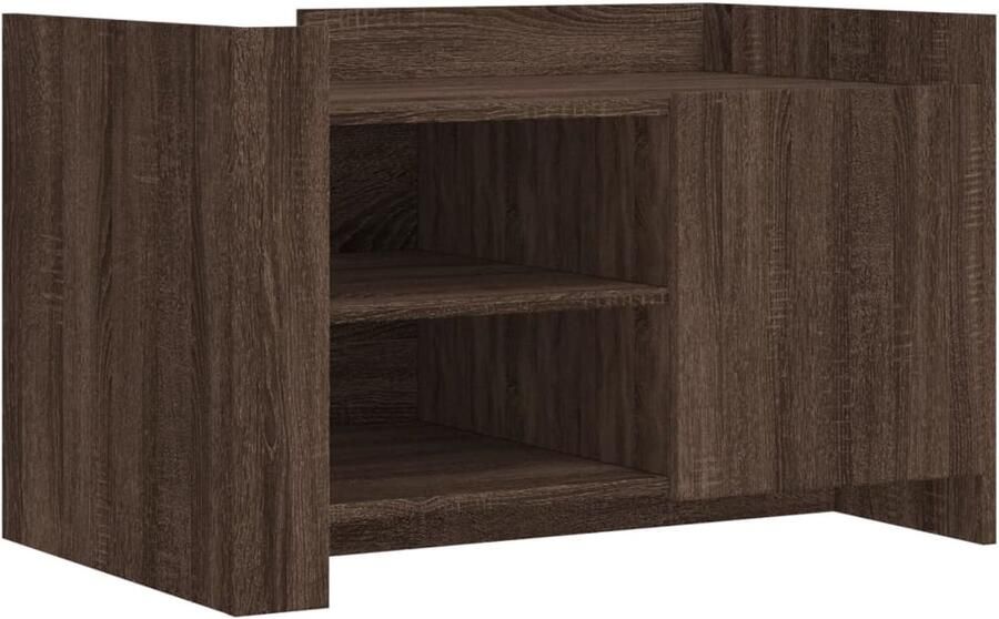 VidaXL Salontafel Salontafels Bijzettafel Banktafel Salontafel 80x50x50 cm bewerkt hout bruin eikenkleur