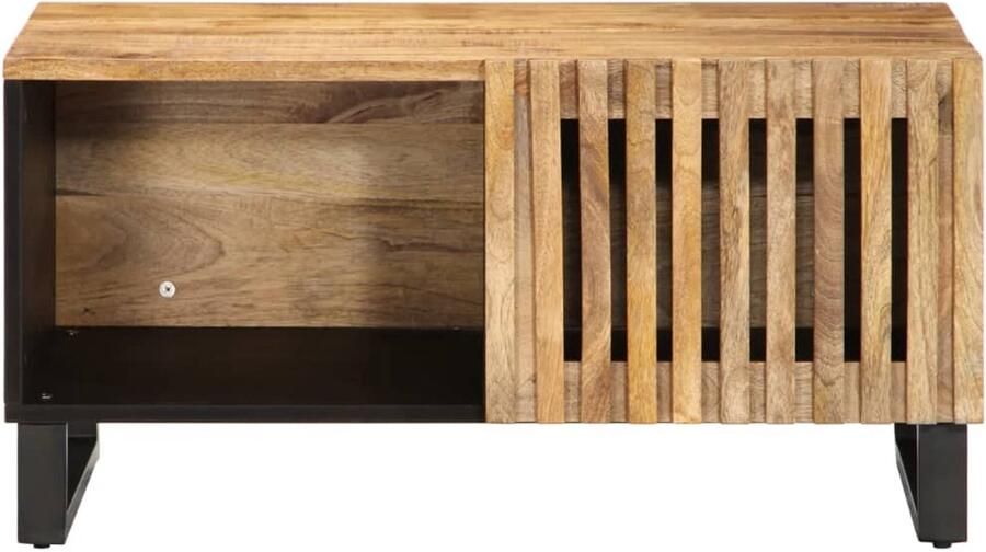 VidaXL Salontafel 80x51x40 cm massief ruw mangohout Salontafel Salontafels Bijzettafel Banktafel
