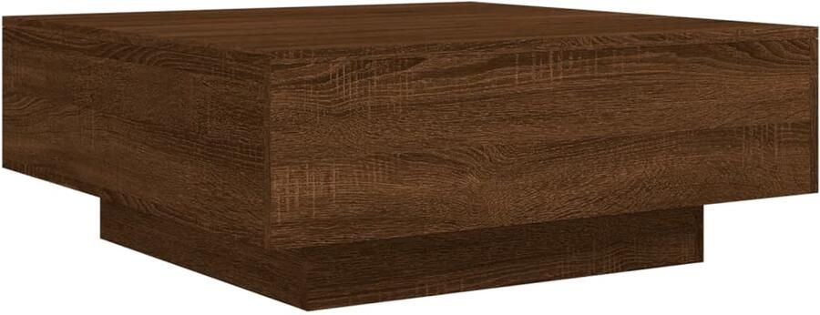 VidaXL Salontafel Salontafels Bijzettafel Banktafel Salontafel 80x80x31 cm bewerkt hout bruin eikenkleur