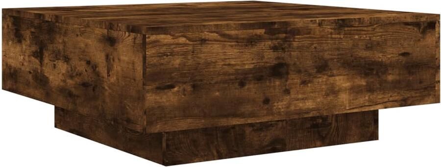 VidaXL Salontafel Salontafels Bijzettafel Banktafel Salontafel 80x80x31 cm bewerkt hout gerookt eikenkleurig