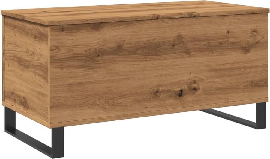 VidaXL Salontafel 90x44 5x45 cm bewerkt hout artisanaal eikenkleurig Salontafel Houten Salontafel Eikenhouten Salontafel Bijzettafel Tv Tafeltje