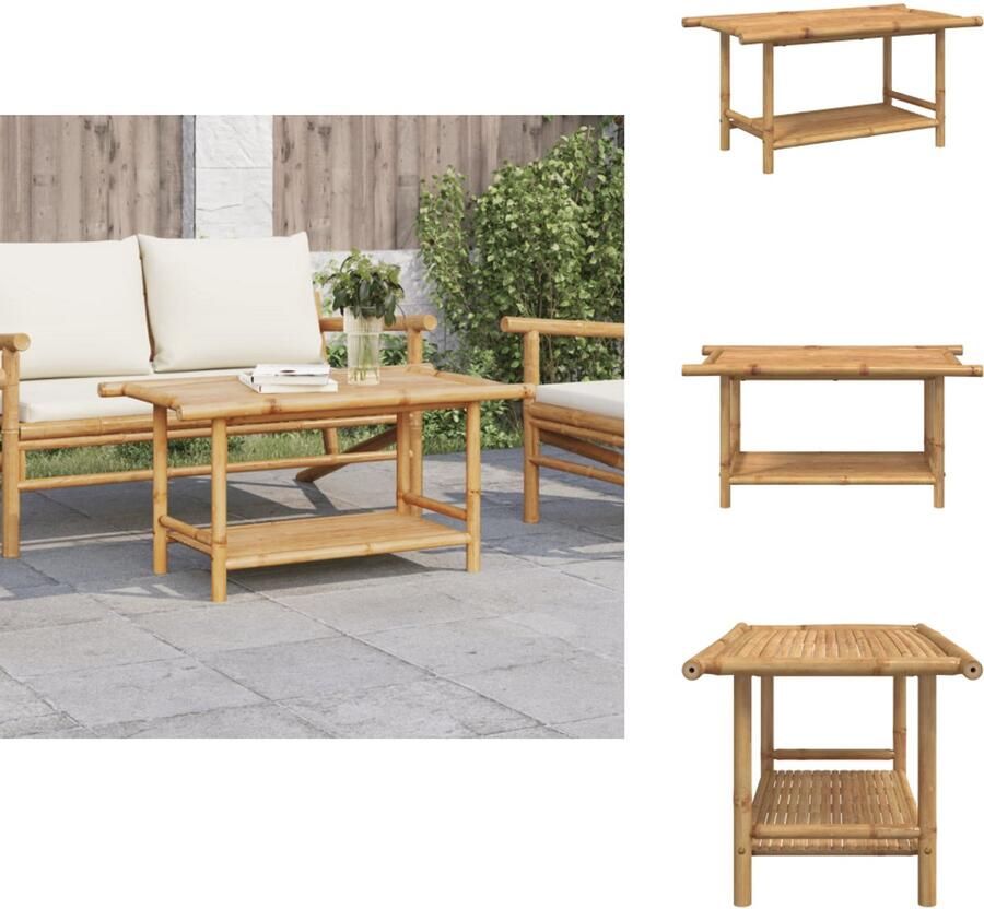 VidaXL Salontafel Salontafels Bijzettafel Banktafel Salontafel 90x50x45 cm bamboe
