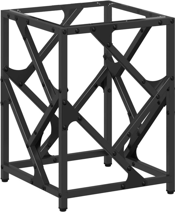 VidaXL Salontafel met transparant glazen blad 30x30x41 cm staal Salontafel Houten Salontafel Transparante Salontafel Met Glas Design Salontafel