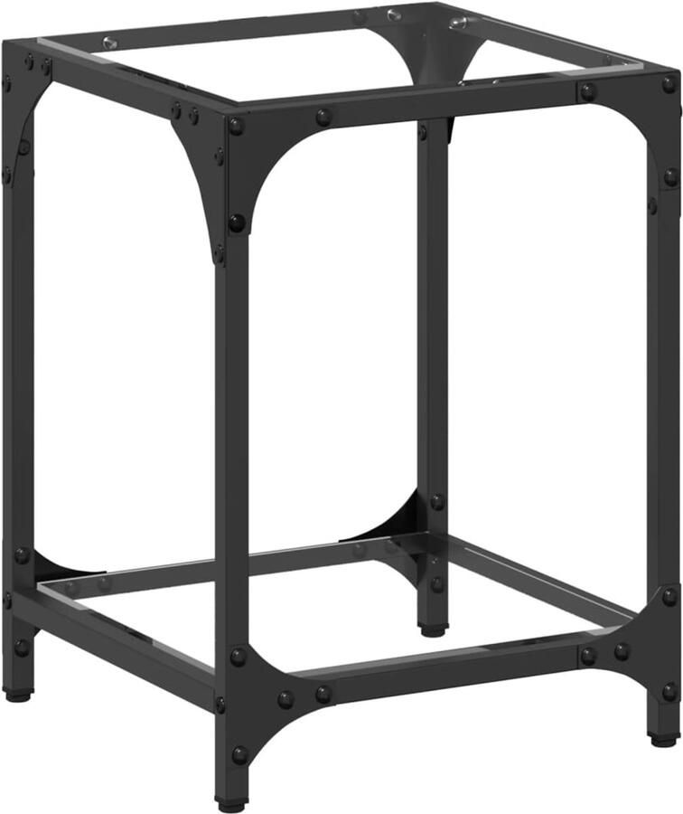 VidaXL Salontafel met transparant glazen blad 30x30x40 cm staal Salontafel Koffietafel Houten Salontafel Transparant Glas Kleine Salontafel