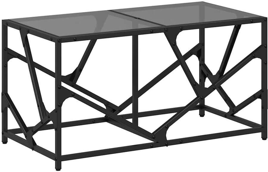 VidaXL Salontafel Zwart Glas 78 5x40x41 cm Salontafel Zwarte Salontafel Houten Salontafel Moderne Salontafel Glasbladen Tafels