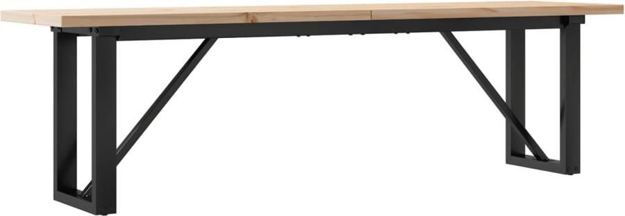 VidaXL Salontafel O-frame 160x40x45 5 cm grenenhout en gietijzer Salontafel Salontafels Bijzettafel Banktafel