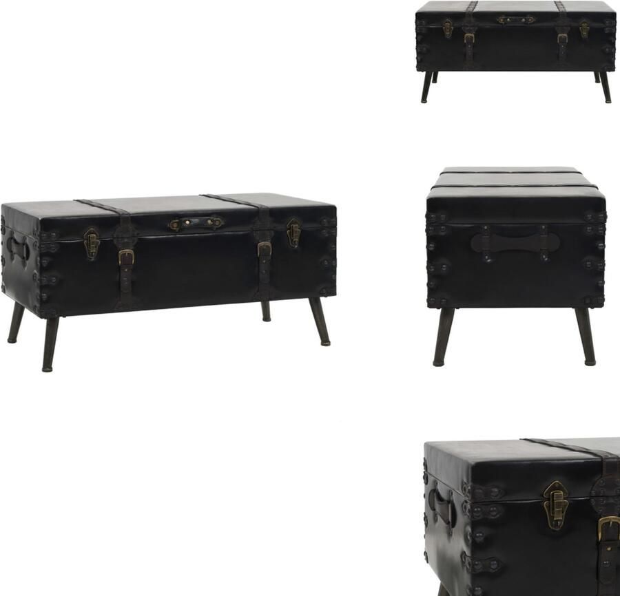 VidaXL Salontafel Salontafels Bijzettafel Bijzettafels Salontafel 102x51x48 cm MDF en staal