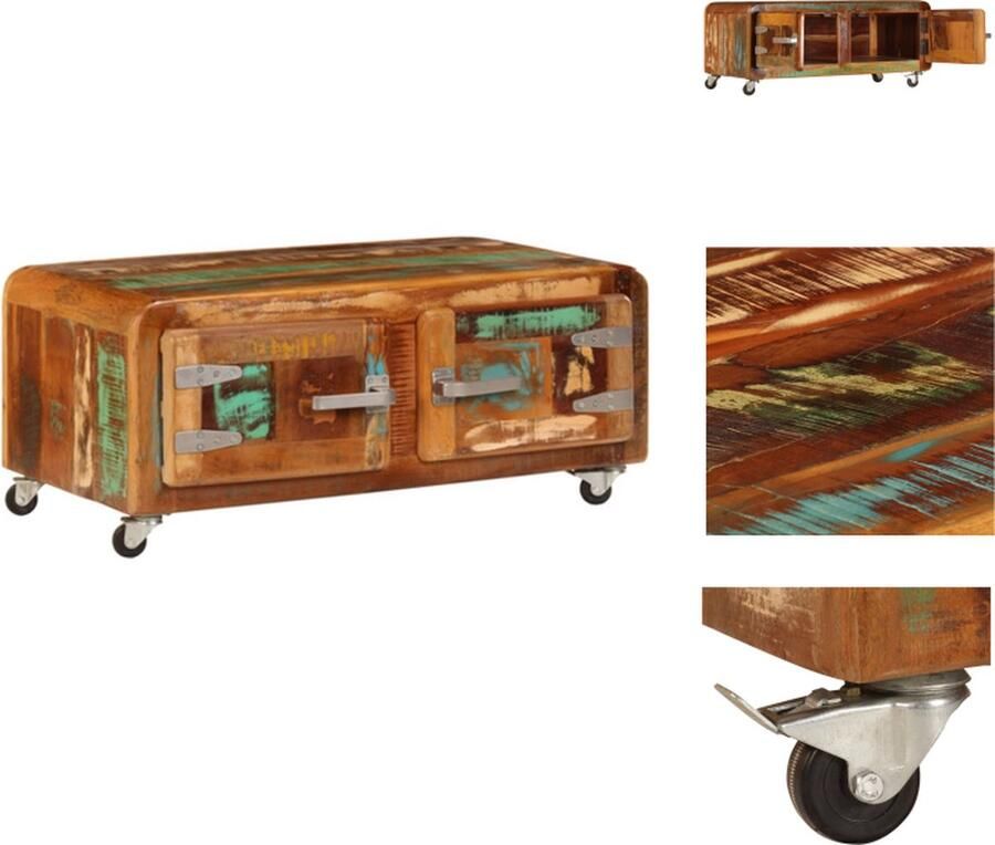 VidaXL Salontafel Salontafels Bijzettafel Bijzettafels Salontafel 85x55x40 cm massief gerecycled hout