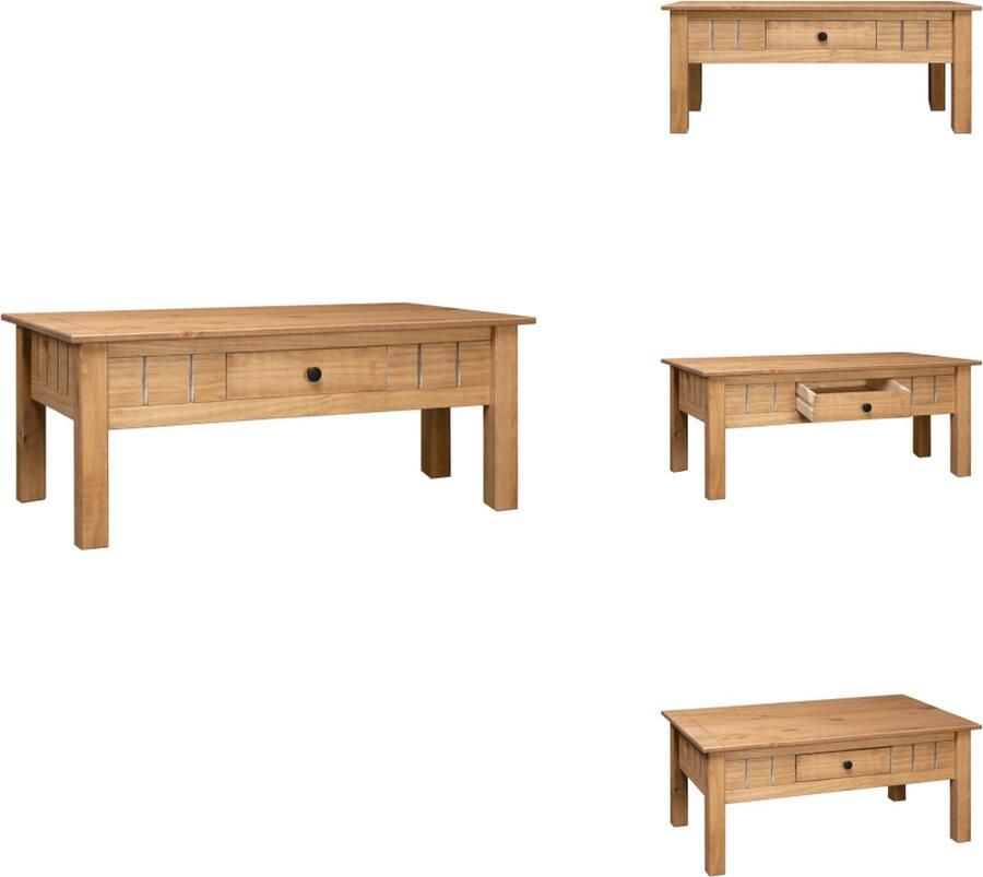 VidaXL Salontafel Salontafels Bijzettafel Bijzettafels Salontafel Panama Range 100x60x45 cm massief grenenhout