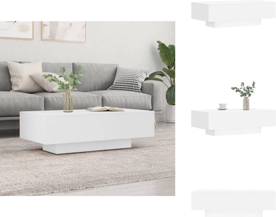 VidaXL Salontafel Salontafels Bijzettafel Tafel -Salontafel-100x49-5x31-cm-bewerkt-hout-zwart