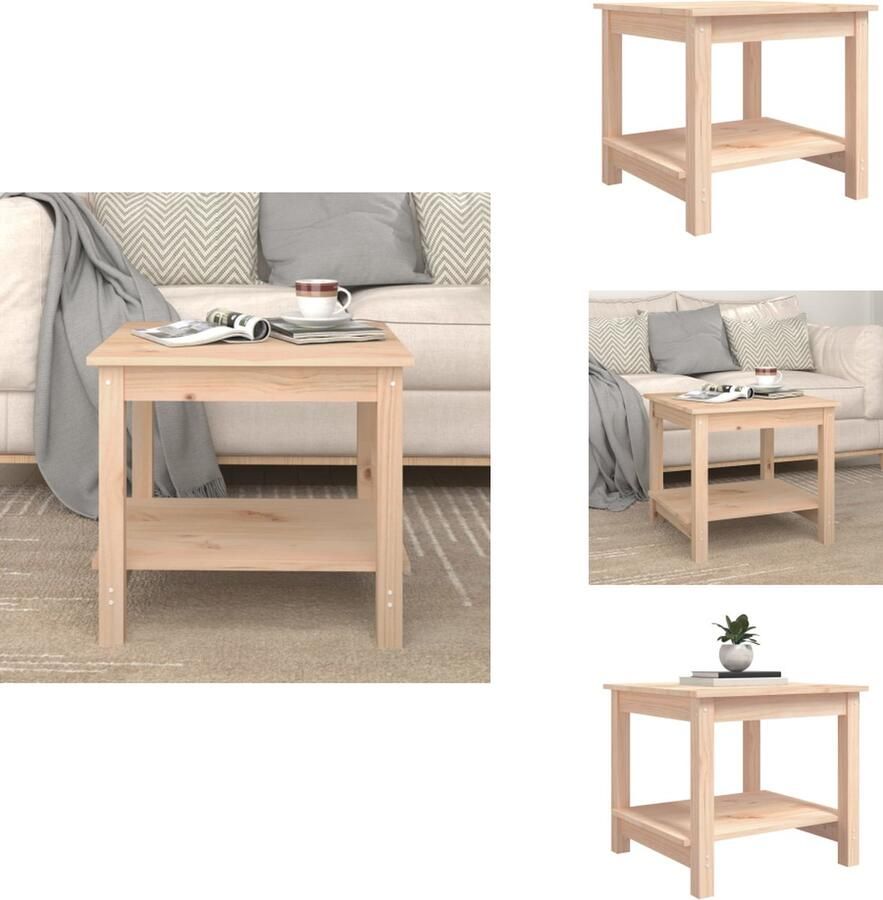 VidaXL Salontafel Salontafels Bijzettafel Woonkamertafel Salontafel 50x50x45 cm massief grenenhout