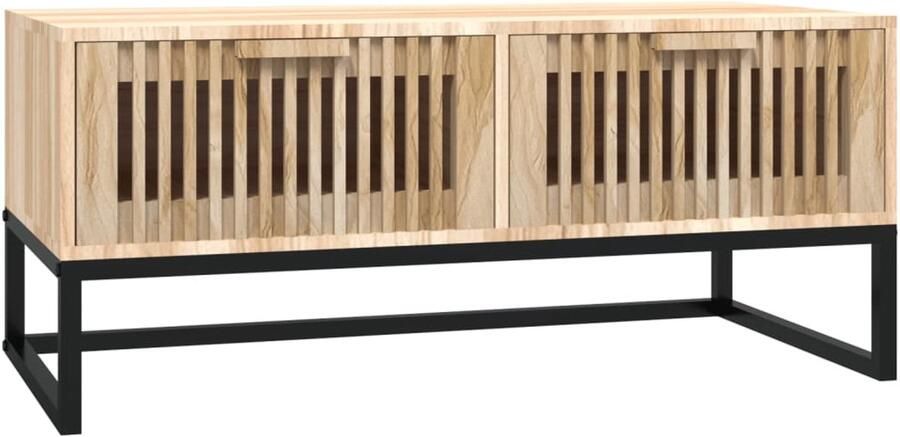 VidaXL Salontafel Salontafels Bijzettafel Woonkamertafel Salontafel 80x40x35 cm bewerkt hout en ijzer