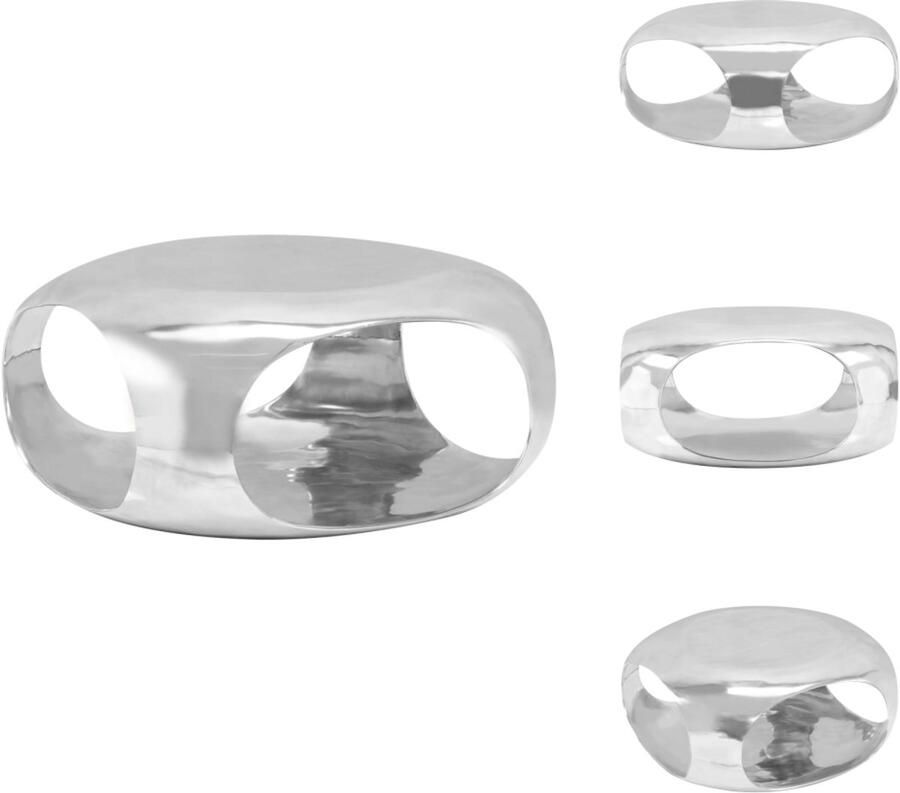 VidaXL Salontafel Salontafels Bijzettafeltje Bijzettafeltjes Salontafel 70x70x32 cm gegoten aluminium zilverkleurig
