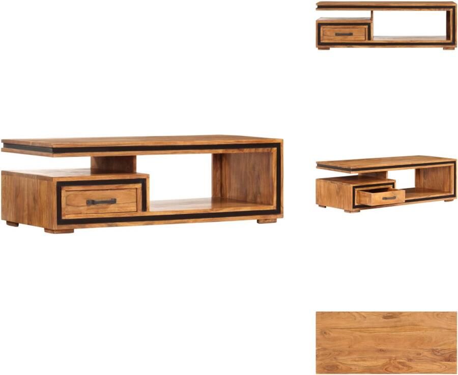 VidaXL Salontafel Salontafels Houten Salontafel Houten Salontafels Salontafel 100x45x33 cm massief acaciahout