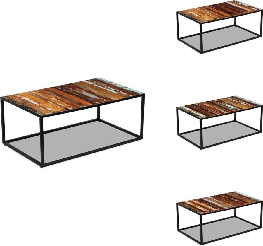 VidaXL Salontafel Salontafels Houten Salontafel Houten Salontafels Salontafel 100x60x40 cm massief gerecycled hout