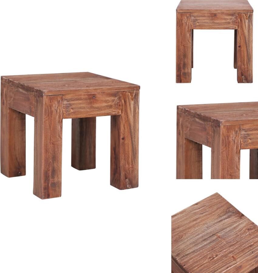 VidaXL Salontafel Salontafels Houten Salontafel Houten Salontafels Salontafel 30x30x30 cm massief mahoniehout