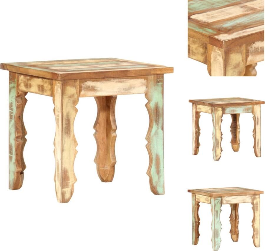 VidaXL Salontafel Salontafels Houten Salontafel Houten Salontafels Salontafel 40x40x40 cm massief gerecycled hout