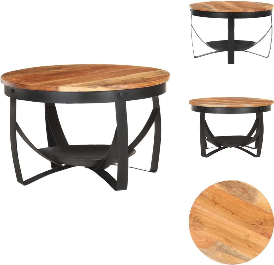 VidaXL Salontafel Salontafels Houten Salontafel Houten Salontafels Salontafel Ø 68x43 cm massief acaciahout