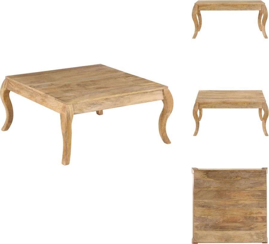 VidaXL Salontafel Salontafels Houten Salontafel Houten Salontafels Salontafel 80x80x40 cm massief mangohout