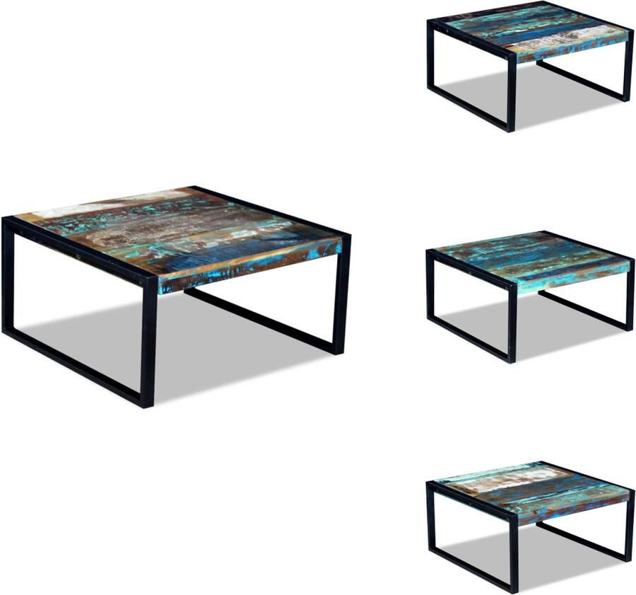 VidaXL Salontafel Salontafels Houten Salontafel Houten Salontafels Salontafel 80x80x40 cm massief gerecycled hout