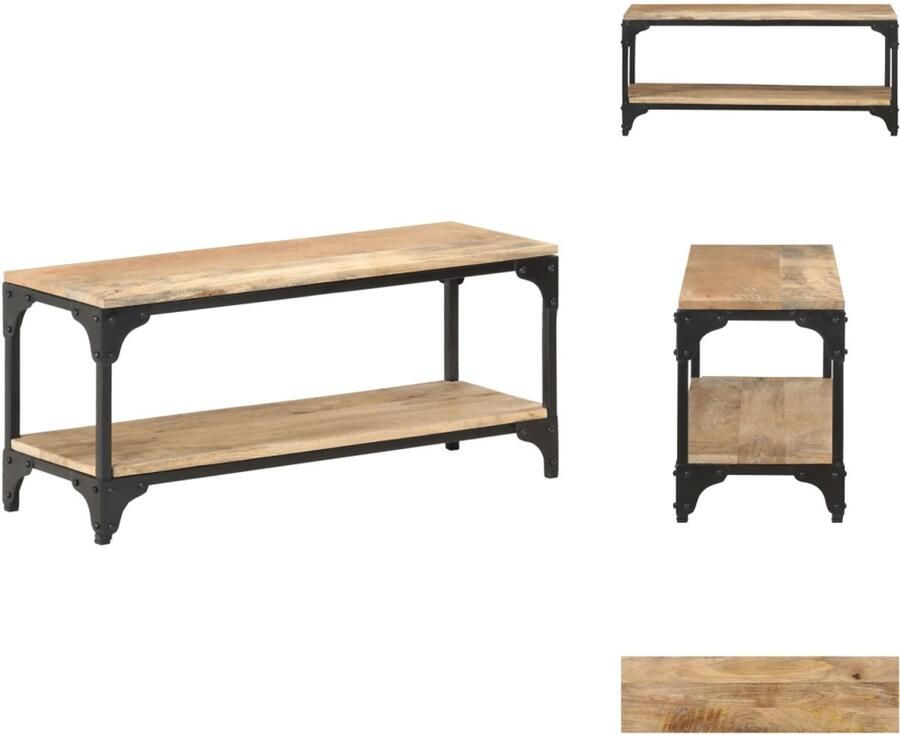 VidaXL Salontafel Salontafels Houten Salontafel Houten Salontafels Salontafel 90x30x40 cm massief mangohout