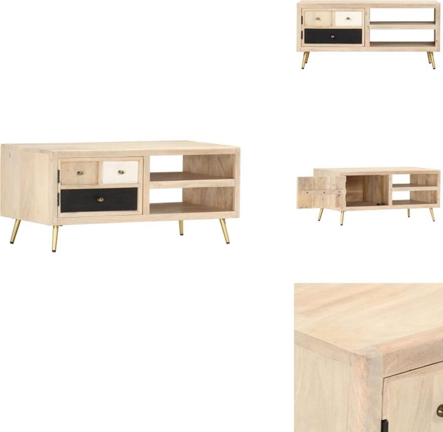 VidaXL -Salontafel-90x45x40-cm-massief-mangohout - Foto 2