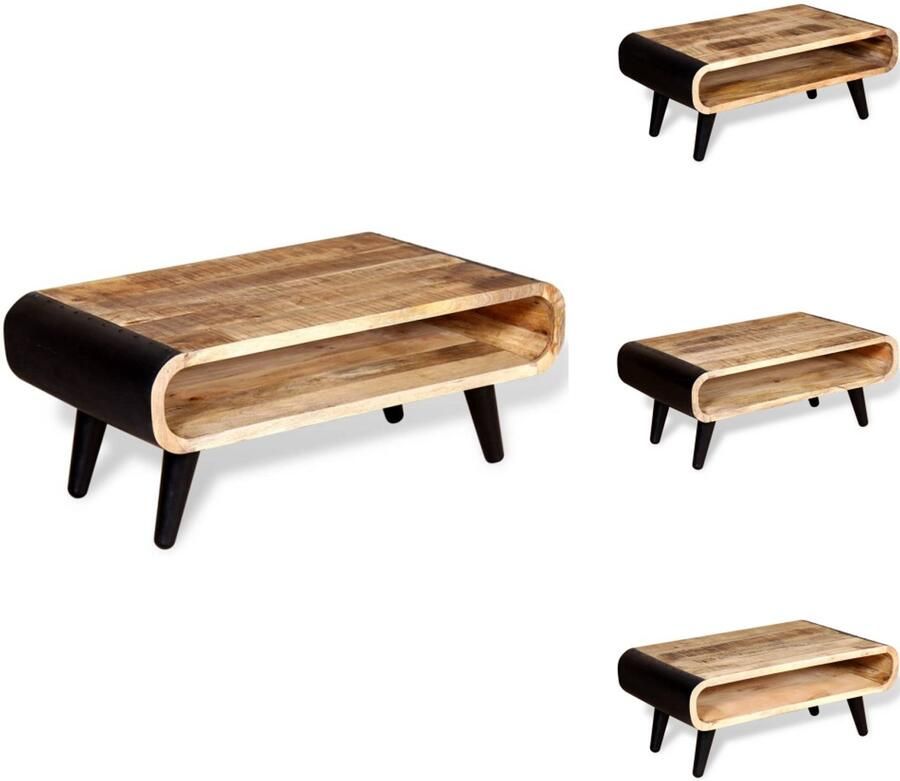 VidaXL Salontafel Salontafels Houten Salontafel Houten Salontafels Salontafel 90x55x39 cm ruw mangohout