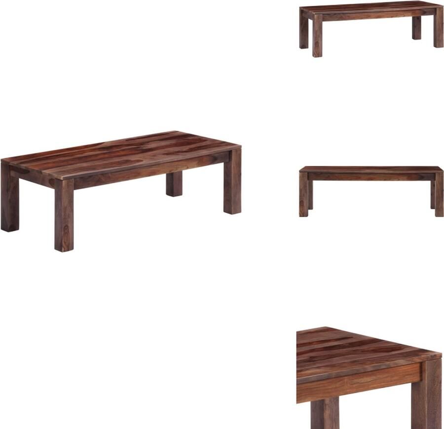 VidaXL Salontafel Salontafels Koffie Tafel Koffie Tafels Salontafel 110x50x35 cm massief sheeshamhout grijs