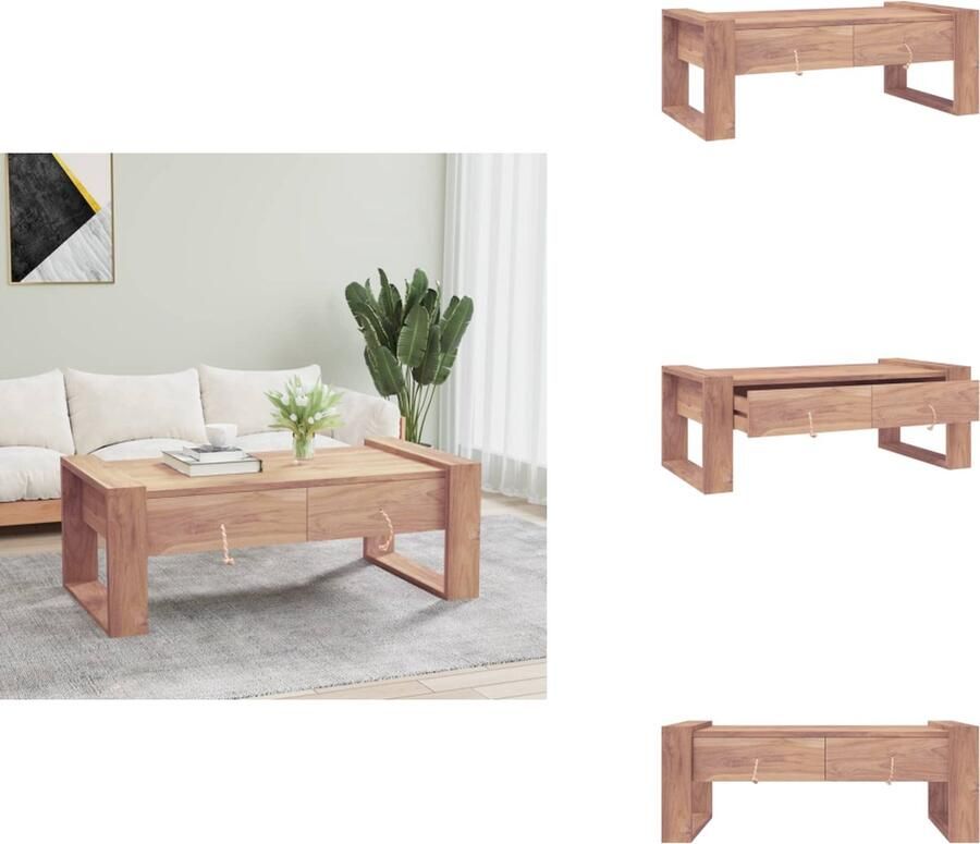 VidaXL Salontafel Salontafels Koffie Tafel Koffie Tafels Salontafel 110x60x40 cm massief teakhout