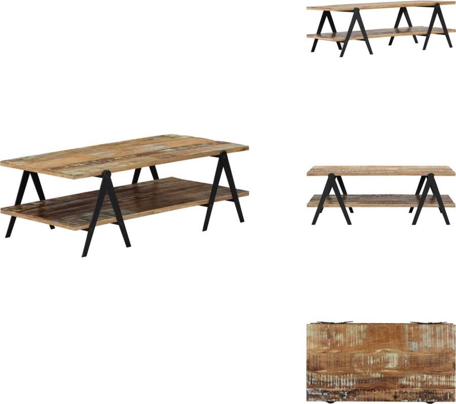 VidaXL Salontafel Salontafels Koffie Tafel Koffie Tafels Salontafel 115x60x40 cm massief gerecycled hout