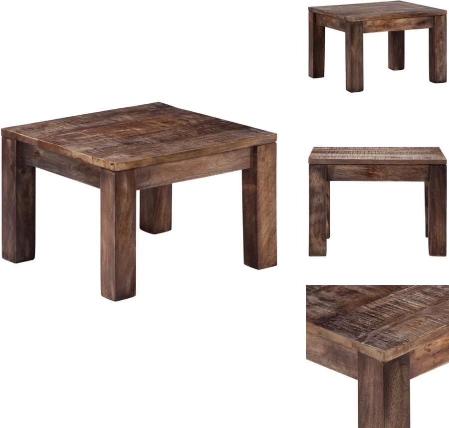 VidaXL Salontafel Salontafels Koffie Tafel Koffie Tafels Salontafel 50x50x35 cm massief mangohout