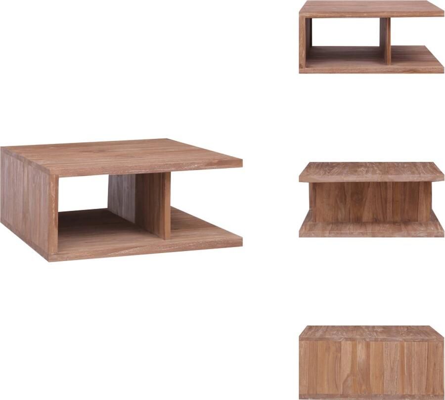 VidaXL Salontafel Salontafels Koffie Tafel Koffie Tafels Salontafel 70x70x30 cm massief teakhout