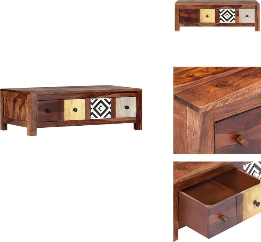 VidaXL Salontafel Salontafels Koffie Tafel Koffie Tafels Salontafel 90x50x30 cm massief sheeshamhout