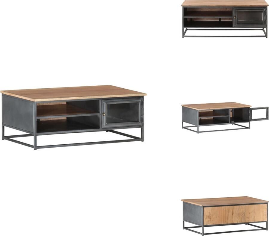 VidaXL Salontafel Salontafels Koffie Tafel Koffie Tafels Salontafel 90x50x35 cm massief acaciahout grijs