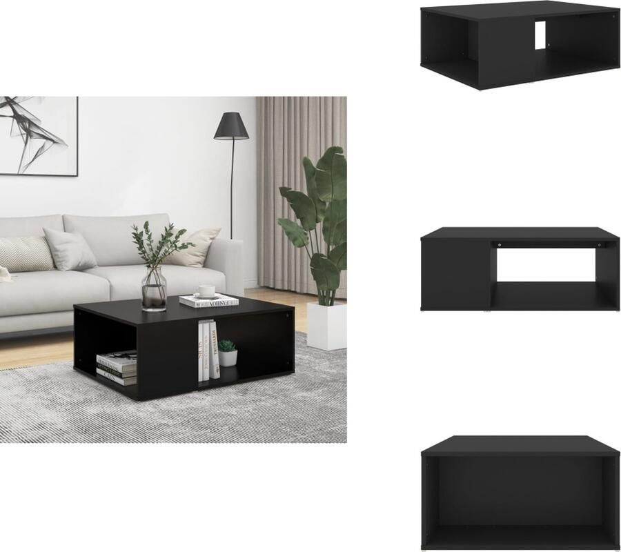 VidaXL Salontafel Salontafels Koffie Tafel Koffie Tafels Salontafel 90x67x33 cm bewerkt hout zwart